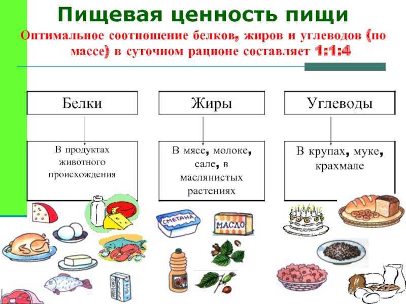 Таблица калорийности и состава продуктов