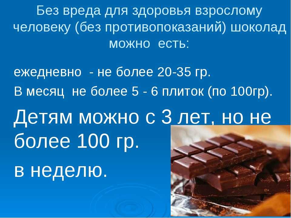 Черный шоколад: польза и вред для женщин и мужчин