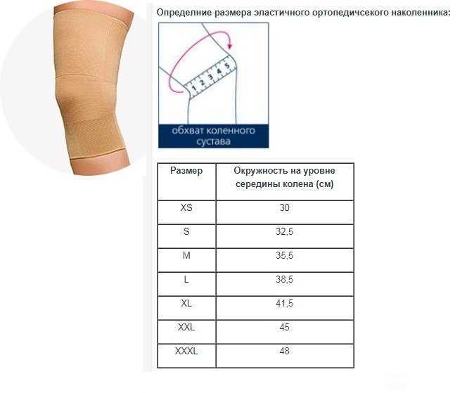 Как определить размер эластичного наколенника и как измерить окружность колена