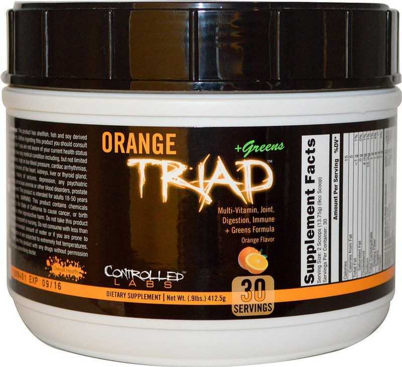 Controlled labs orange triad
