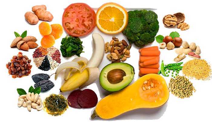 Здоровое питание. содержание различных витаминов в продуктах питания