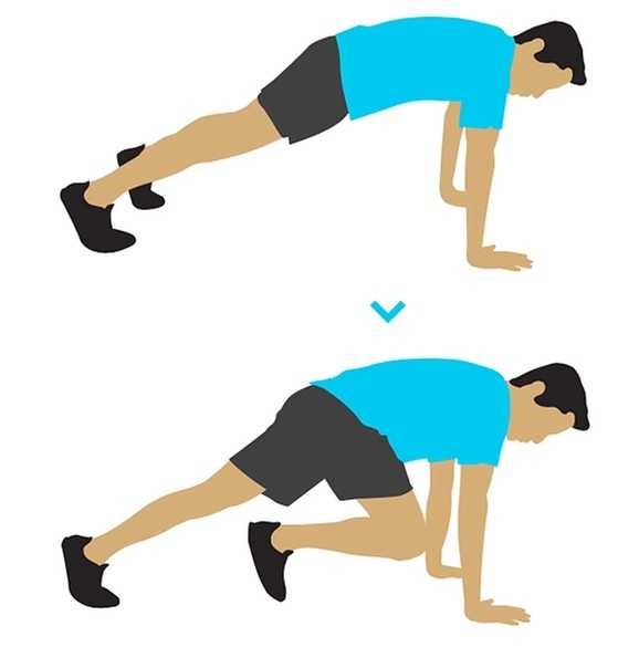 Бег в упоре лежа: техника выполнения упражнения