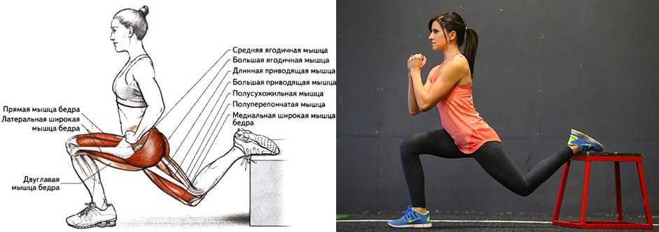 Выпады в сторону позволяют воздействовать на мышцы нижней части тела, в частности, на внутреннюю сторону бедер Правильное выполнение упражнения, вариации