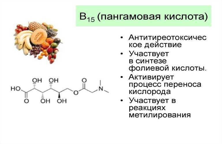 Витамин в15 (пангамовая кислота, пангамат кальция)