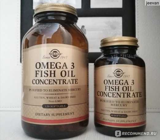 Добавки с omega-3 от бренда solgar