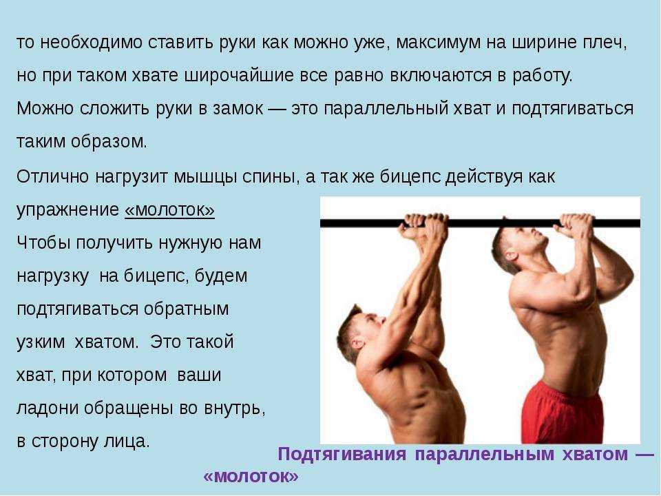 Подтягивания обратным хватом - какие мышцы работают? советы, рекомендации - tony.ru